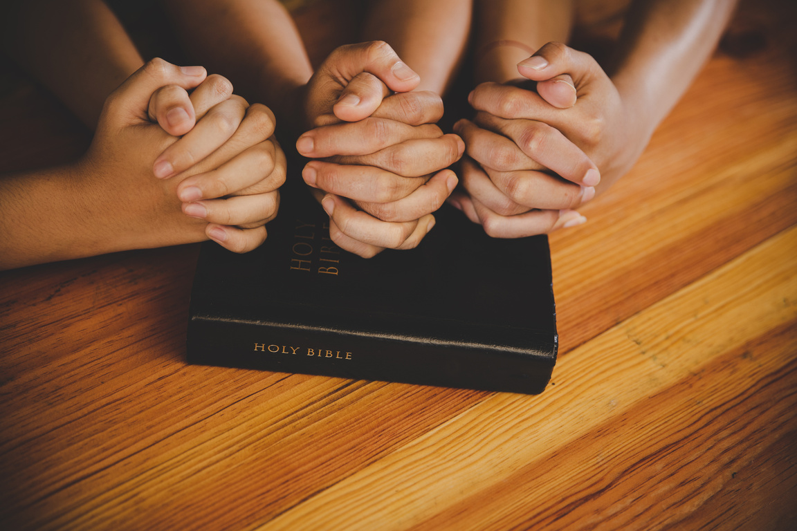 Family Pray Together Praying at Home